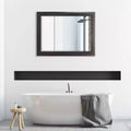 27.5" x 33.5" Rustic Frame Mirror Brown - Head West: Beveled Glass, Polystyrene Frame, Wall Mount