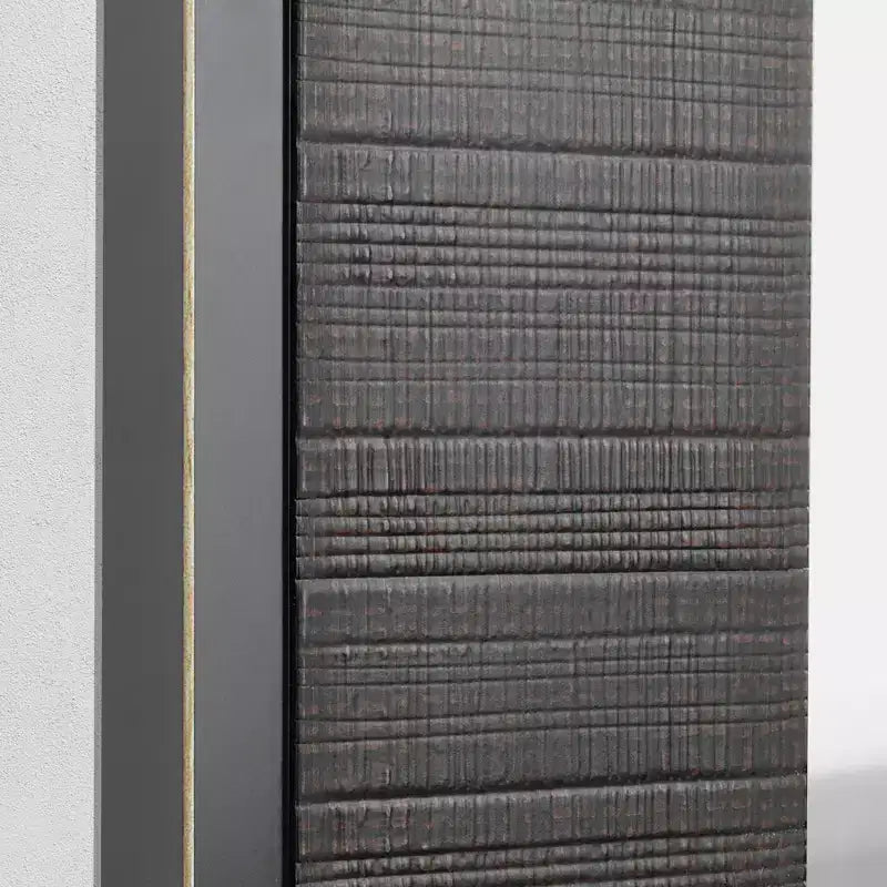 27.5" x 33.5" Rustic Frame Mirror Brown - Head West: Beveled Glass, Polystyrene Frame, Wall Mount