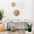 Maritza Lisa White Springs Florals Bench Pink/Black - Deny Designs