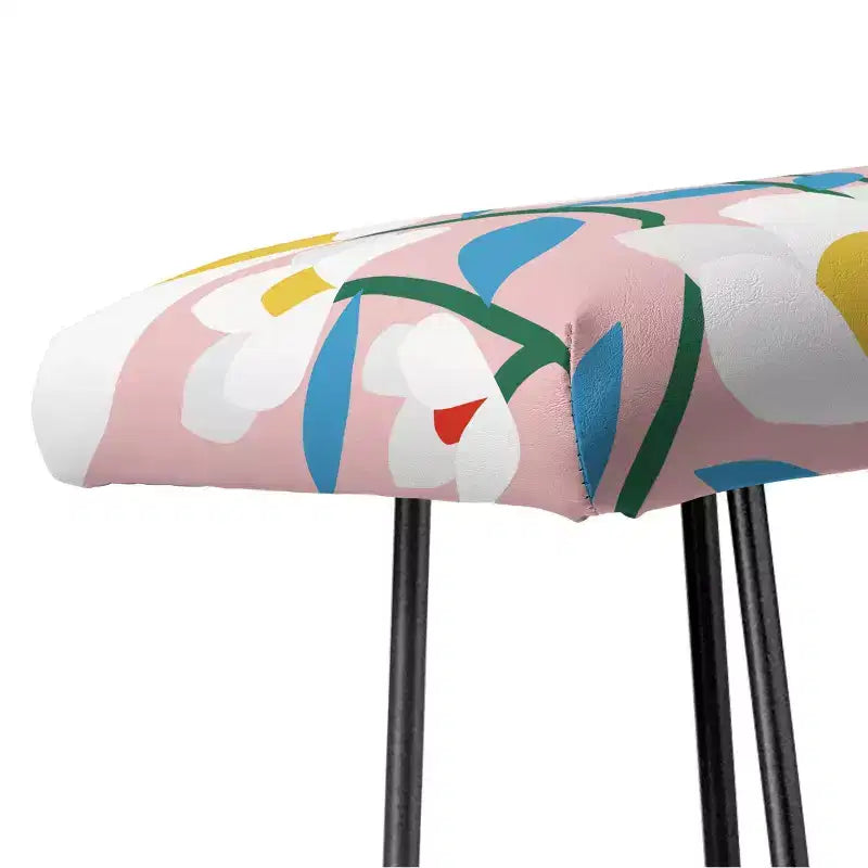 Maritza Lisa White Springs Florals Bench Pink/Black - Deny Designs