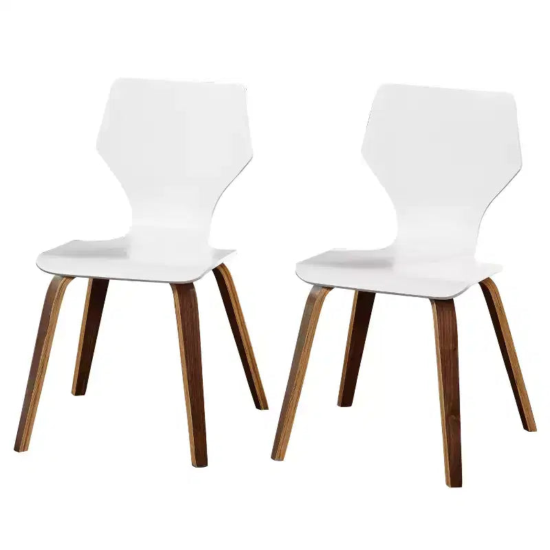 angelo:HOME Set of 2 Bari Scandinavian Bentwood Chair White