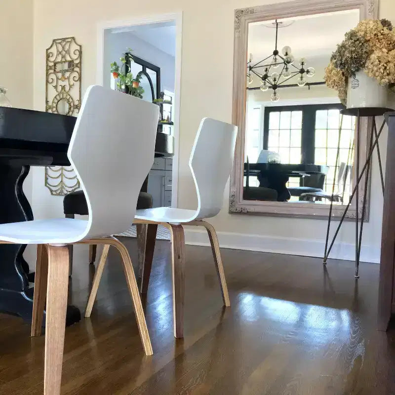 angelo:HOME Set of 2 Bari Scandinavian Bentwood Chair White
