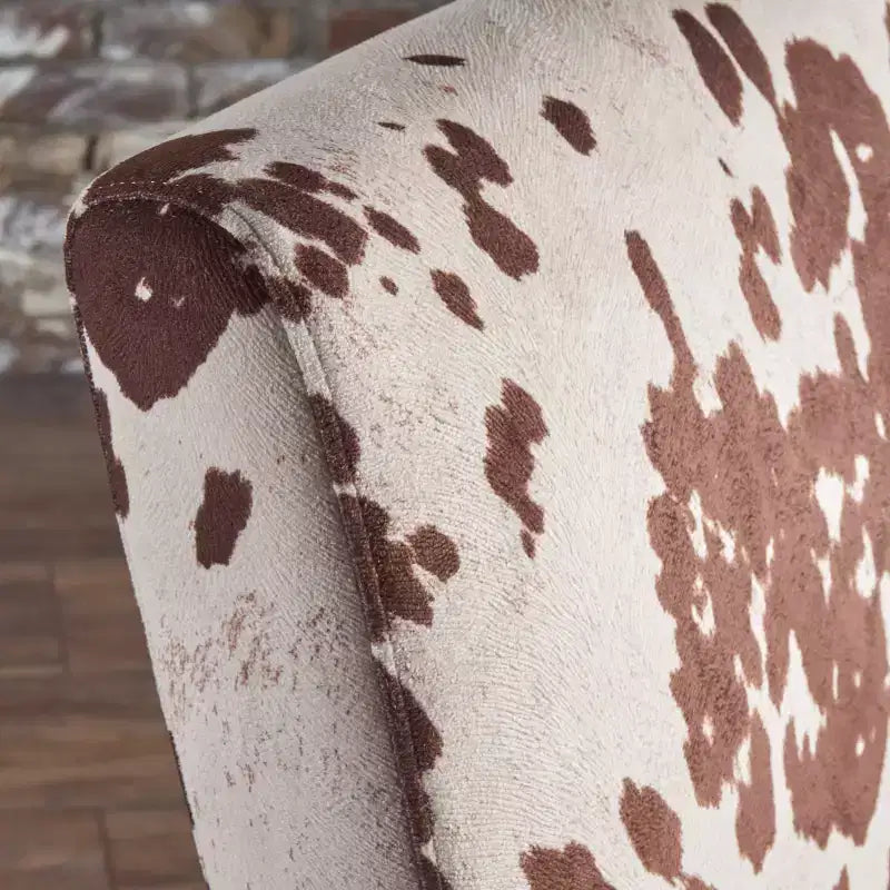 Set of 2 Pertica Contemporary Dining Chair Dark Brown - Christopher Knight Home: Upholstered, Hardwood Frame, Animal Pattern