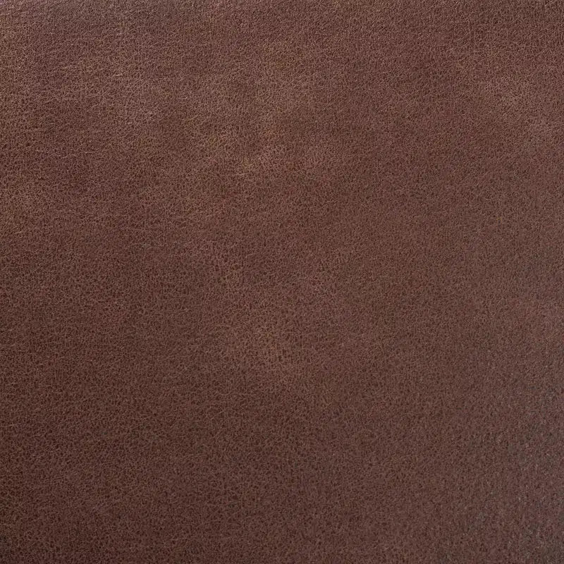 Sigrid Faux Leather Upholstered Wood Ottoman Dark Brown/Antique Oak - Baxton Studio: Mid-Century Modern, Removable Cushions