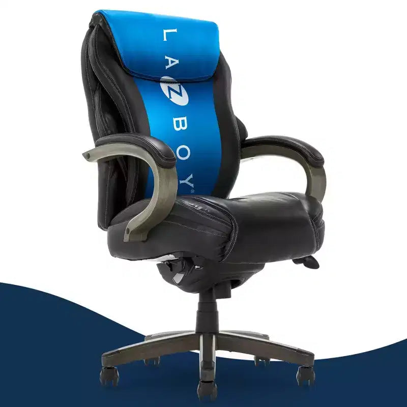 Hyland Bonded Leather & Wood Executive Office Chair - La-Z-Boy