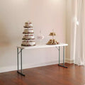 Flash Furniture 5-Foot Granite White Plastic Folding Training Table