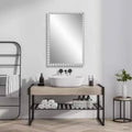Uttermost Serna 30 x 20.5 Rectangular White Finish Dot Wall Mirror