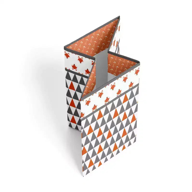 Bacati - Foxes Orange/Gray Collapsible Laundry Hamper